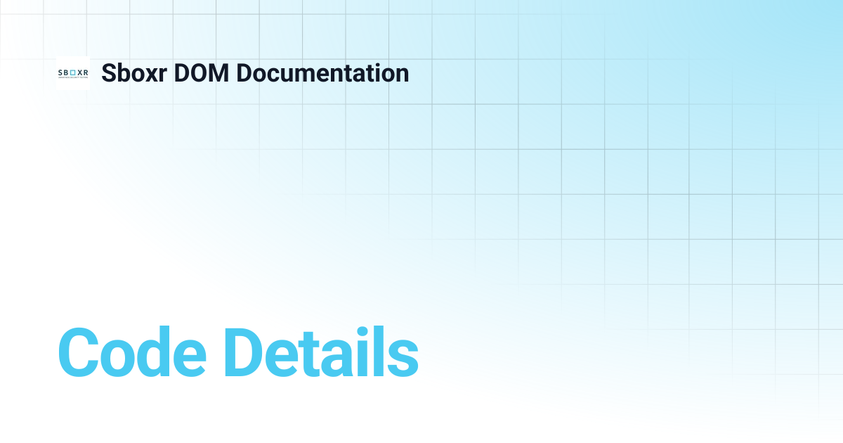 Code Details | Sboxr DOM Documentation