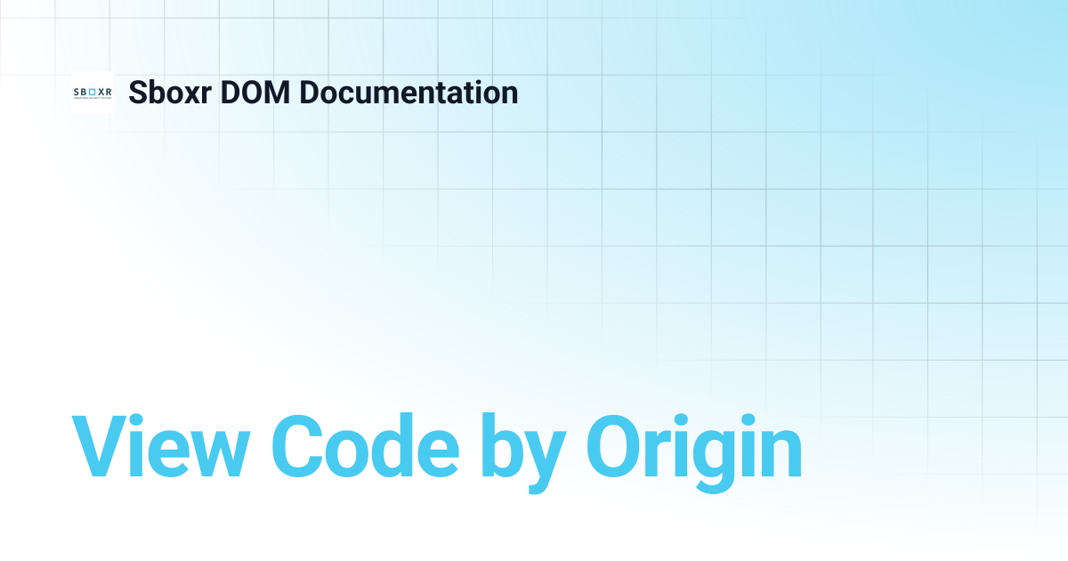 View Code by Origin | Sboxr DOM Documentation